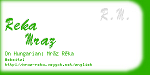 reka mraz business card