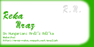 reka mraz business card